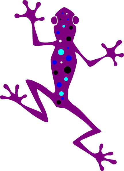 Purple Frog Clipart - Frog Vector Free (432x597)