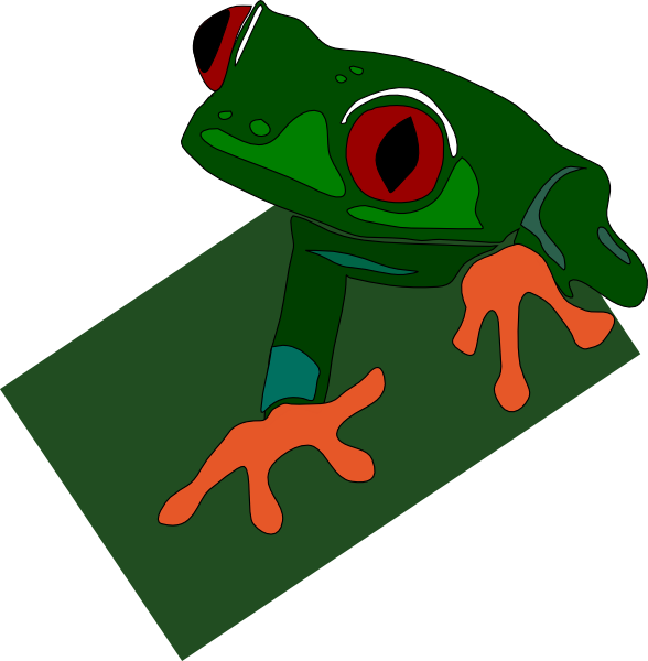Red-eye Frog Clip Art Free Vector / 4vector - Frog Clip Art (588x600)