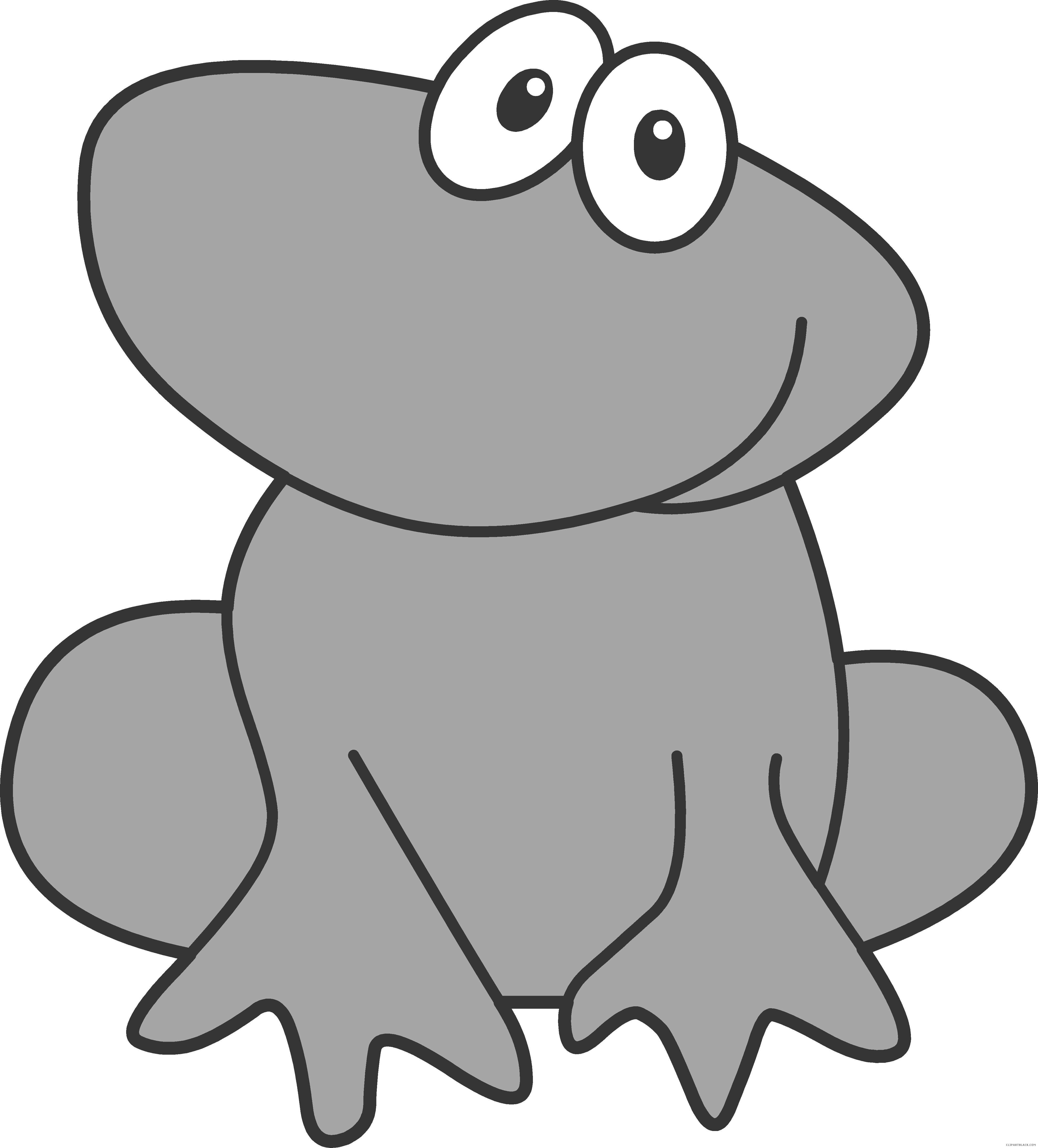 Baby Frog Animal Free Black White Clipart Images Clipartblack - Clip Art (4336x4797)