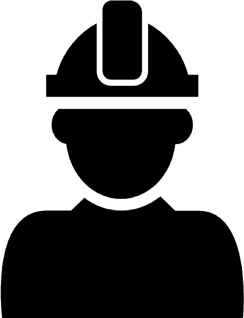 Constructor With Hard Hat Protection On His Head - Man With Hard Hat Icon (626x626)