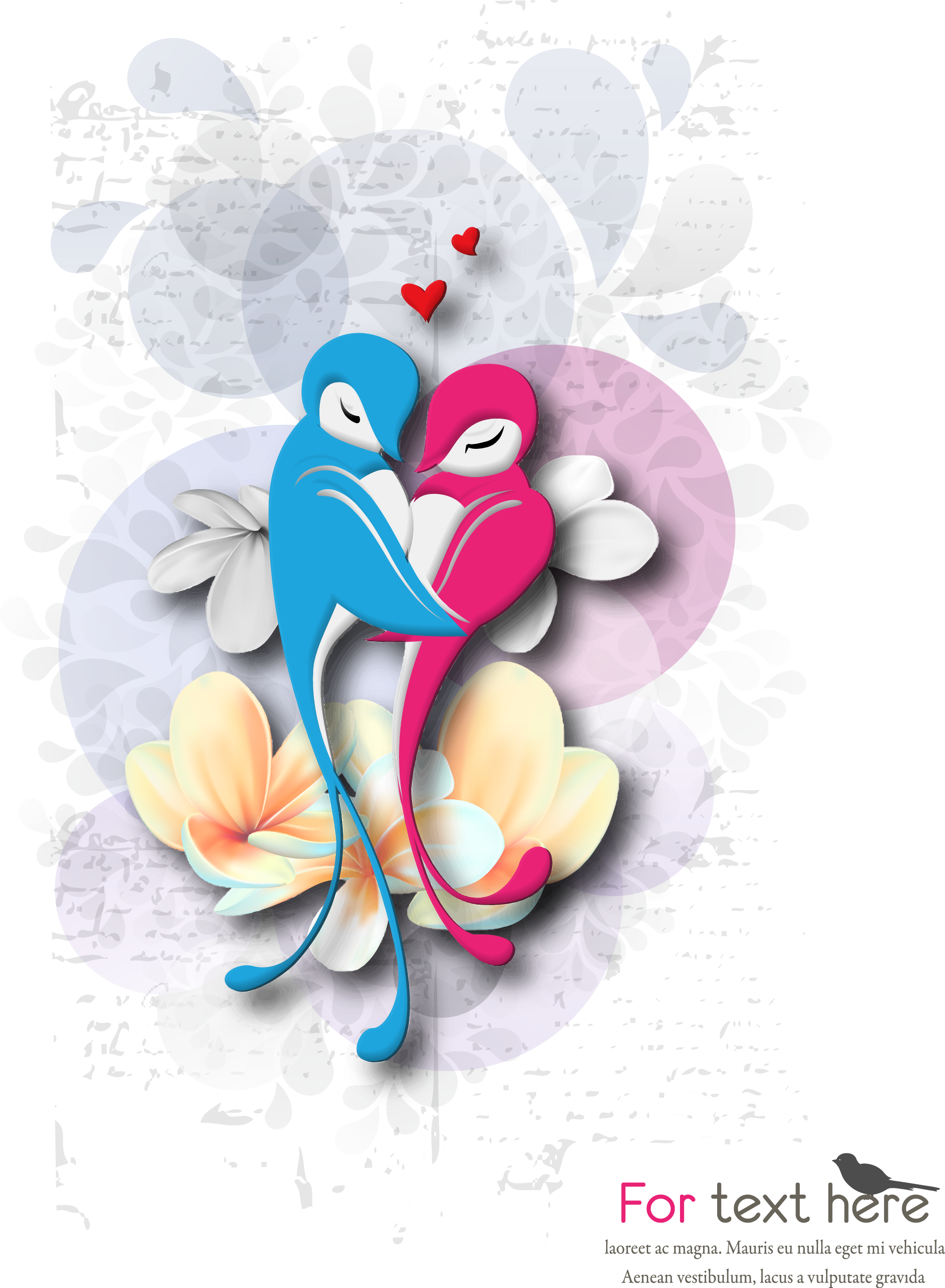 Cartoon Love Birds - Cartoon Love Birds (2136x2910)