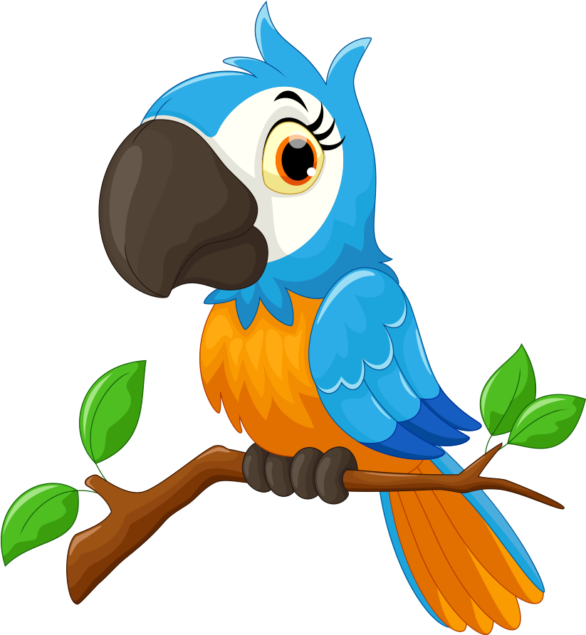Parrot Cartoon Bird Illustration - Cartoon Loro Shutterstock (1000x1000)