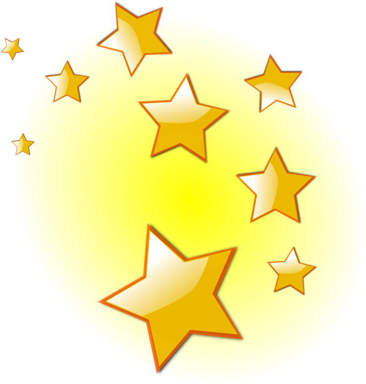 Twinkling Stars Clipart (958x1011)