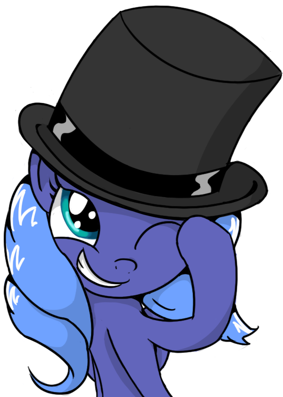 Top Hat Clipart Mlp - Pony With A Top Hat (584x820)