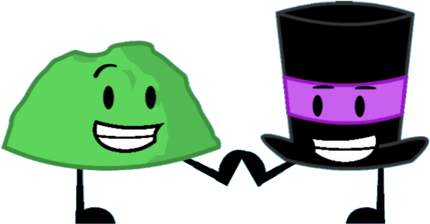 Top Hat Clipart Bfdi - Bfdi Green Rocky (682x362)