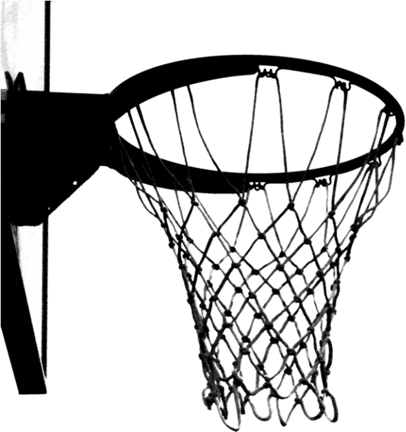 Clipart Basketball Hoop Black And White Basketball - Goal Net Basketball Transparent (768x718)