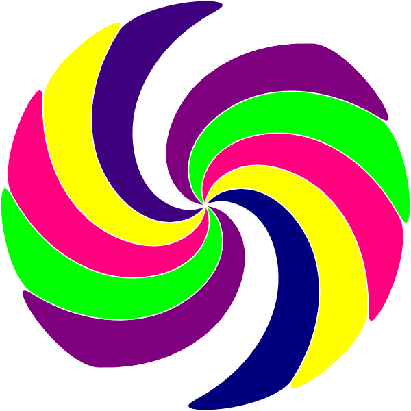 Pinwheel One Clip Art - Pinwheel Clipart (600x600)