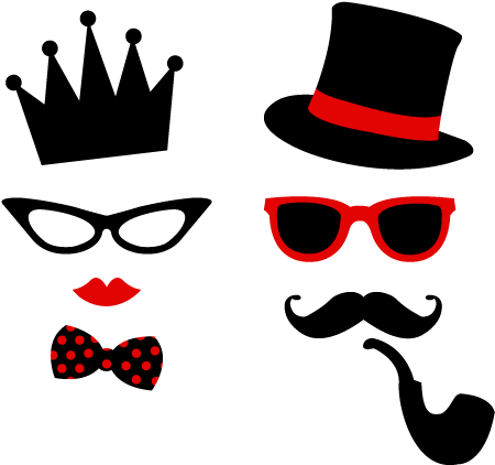 Funky Clipart Love - Photobooth Png (500x440)