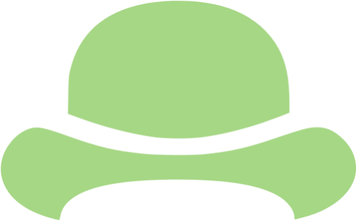 Guacamole Green Bowler Hat Icon - Grey Hat Icon (512x512)