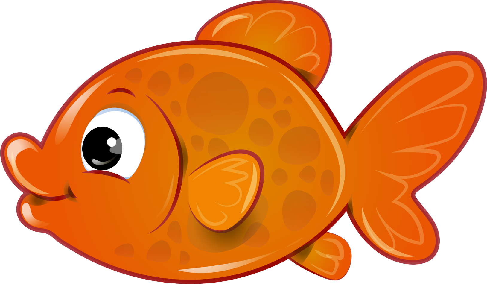 Orange Pinwheel Cliparts 20, - Clipart Gold Fish (1628x949)