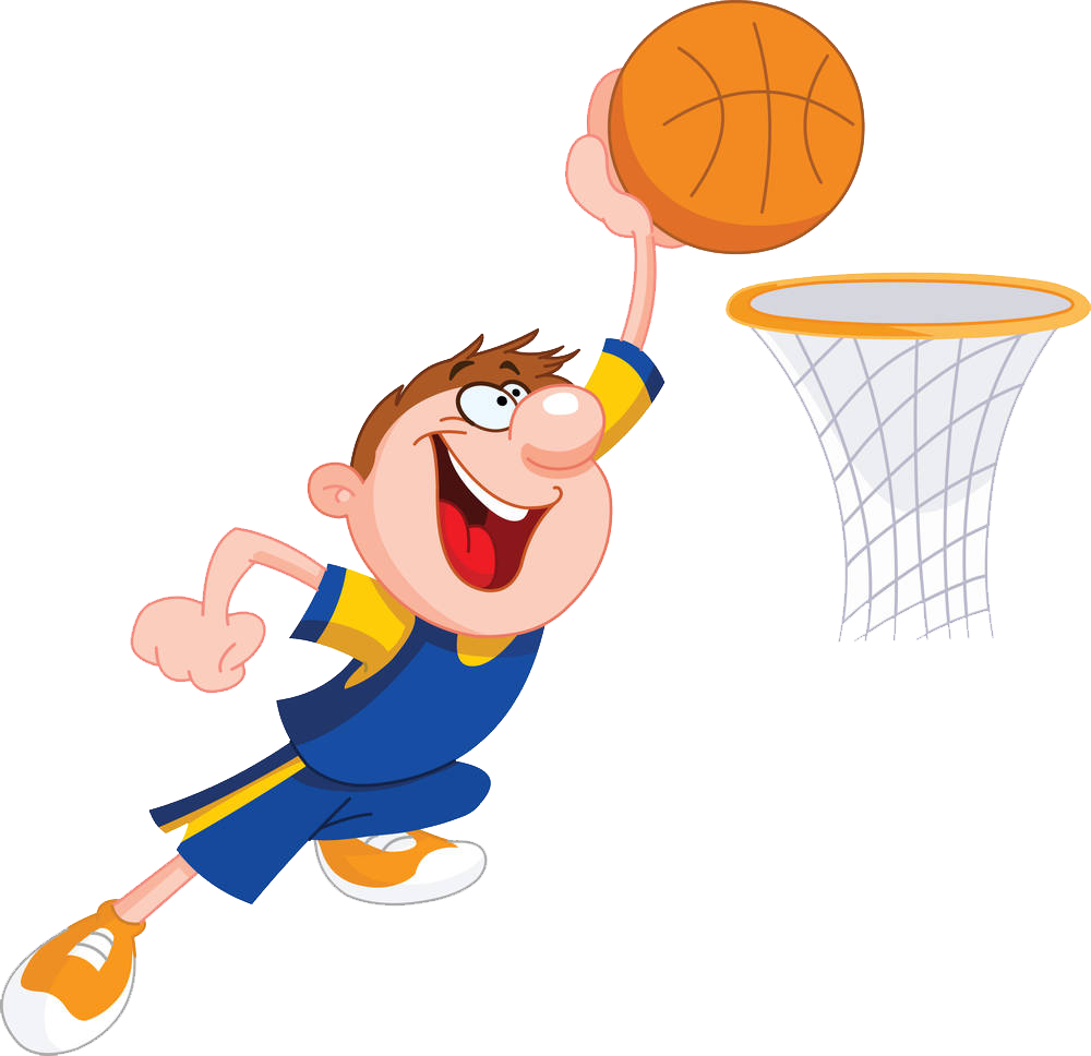 Basketball Cartoon Slam Dunk Clip Art - Basketball Slam Dunk Cartoon (1000x968)