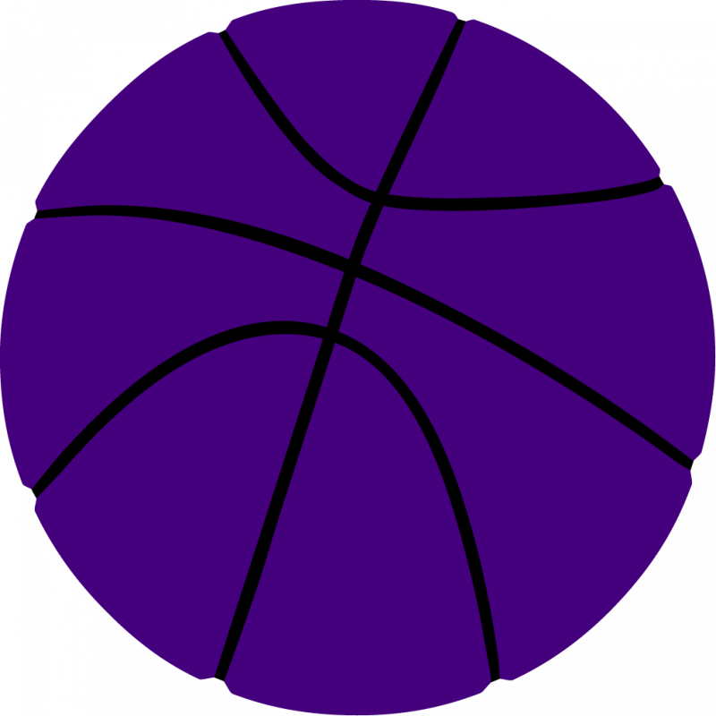 Purple Clipart Basketball - Sentido Obrigatorio (800x800)