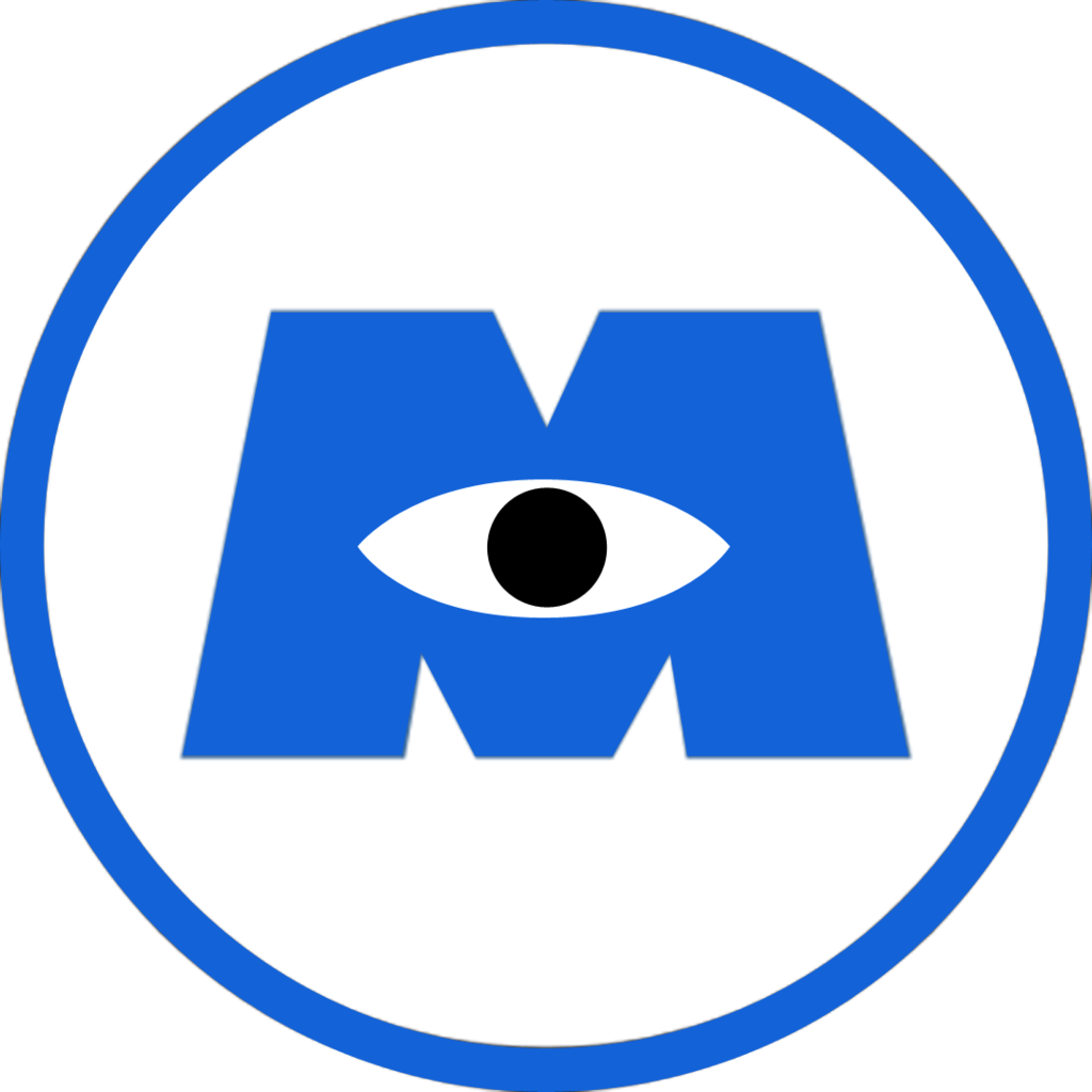 I Then Stuck Them On The Hard Hats Using Tape - Monsters Inc Hat Logo (1024x1024)