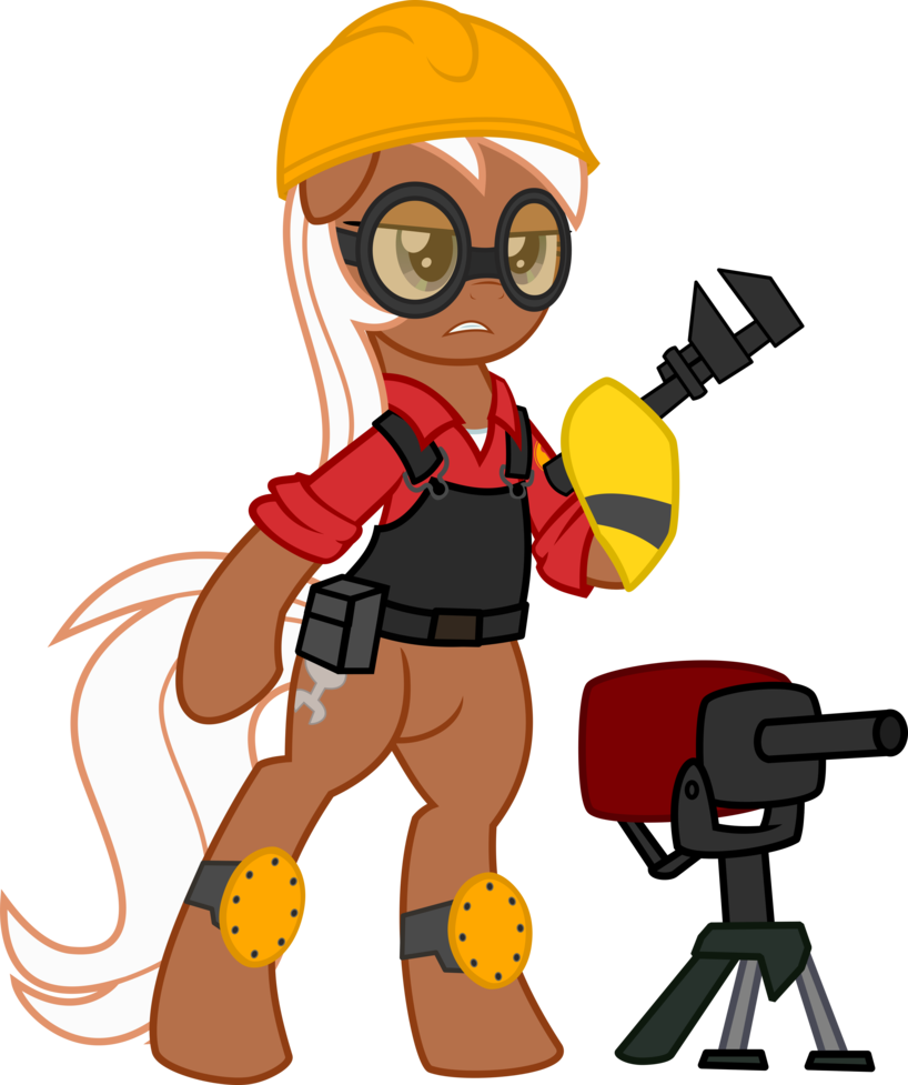Silver Spanner Tf2 Engineer Costume By Ispincharles - Mlp Silver Spanner (4337x5178)