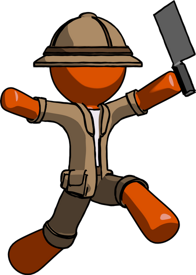 Orange Explorer Ranger Man - Design (392x550)