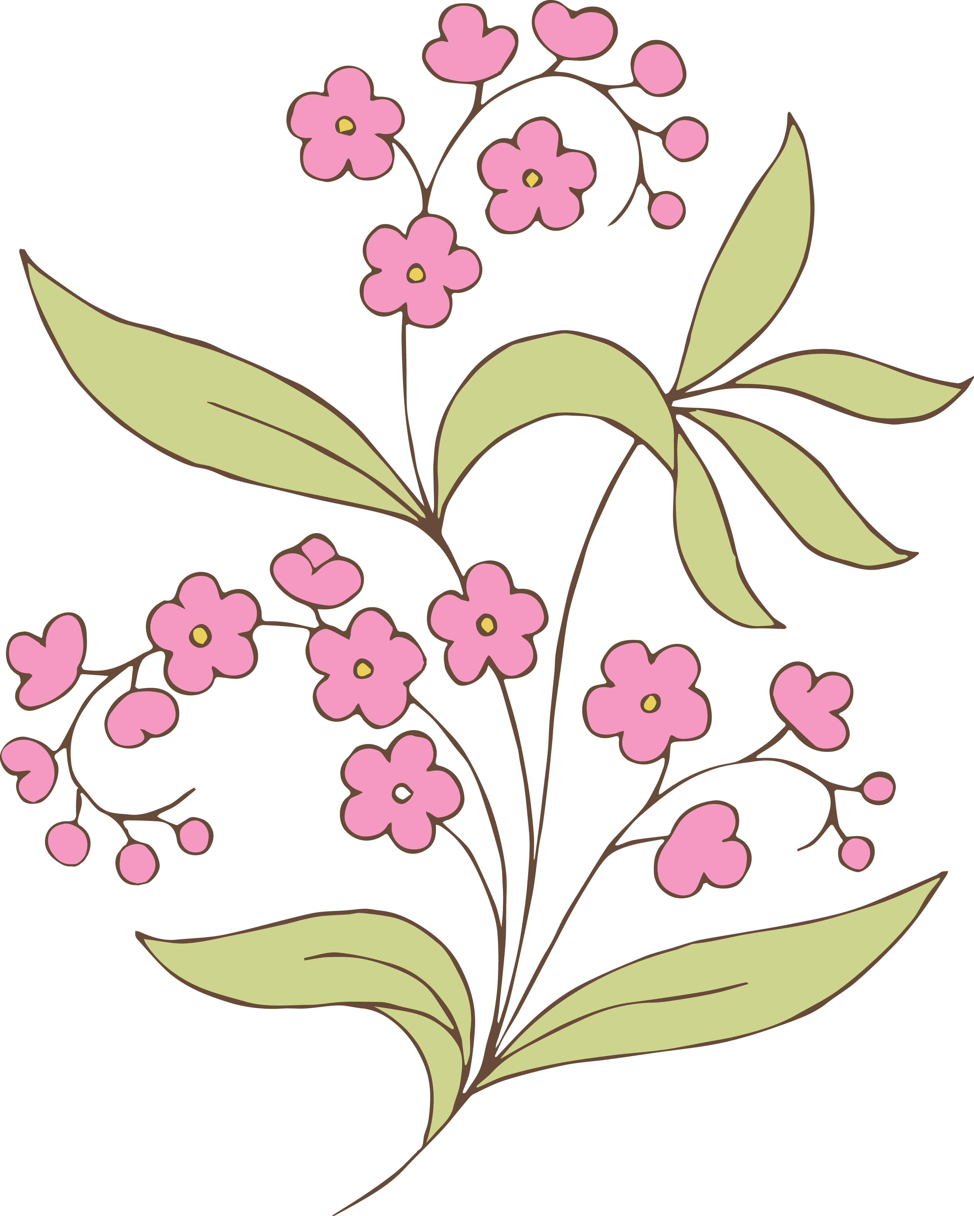 Free Stock Vector Vintage Pink Flower Clip Art Images - Clip Art (3137x3917)