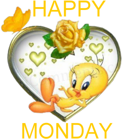 Tweey Bird Happy Monday - Good Morning Sunday Cartoon (400x361)
