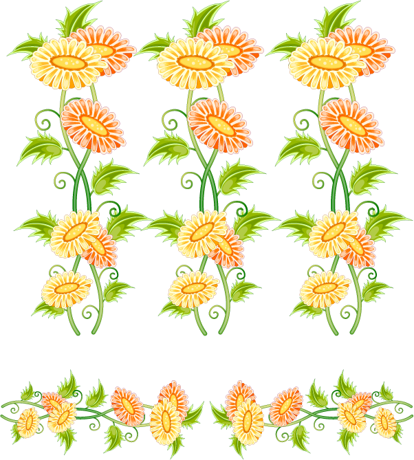 Flower Ornament Euclidean Vector Clip Art - Flower Ornament Euclidean Vector Clip Art (602x669)