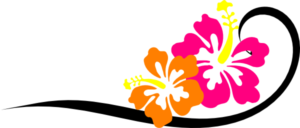 This Free Clip Arts Design Of Black Swirl, Bright Hibiscus - Hibiscus Tote Bag, Adult Unisex, Natural (600x256)