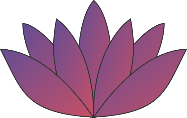Purple Lotus Clip Art At Clker - Lotus Flower Cartoon (600x378)