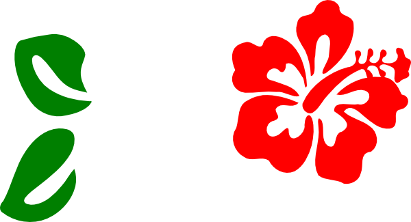 Red Hibiscus Clip Art At Clkercom Vector - Clip Art Hawaiian Flowers (600x325)