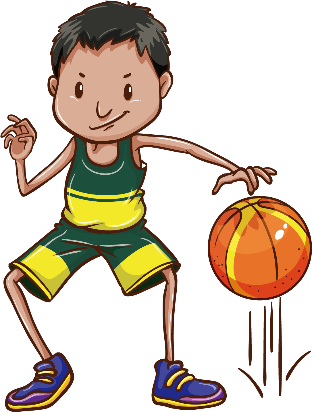 Basketball Drawing Clip Art - Bounce A Ball Clipart (1500x1500)