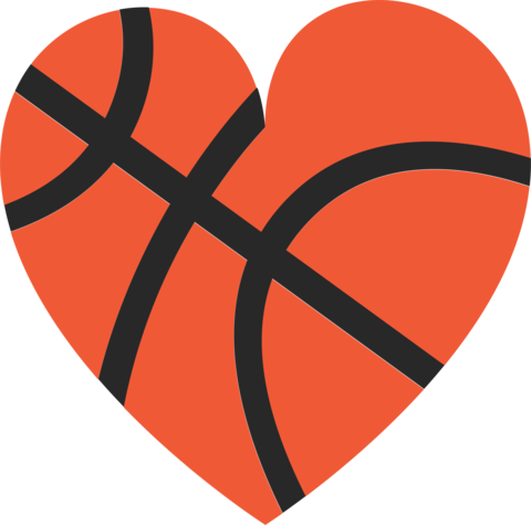 Basketball Heart - Basketball (480x475)