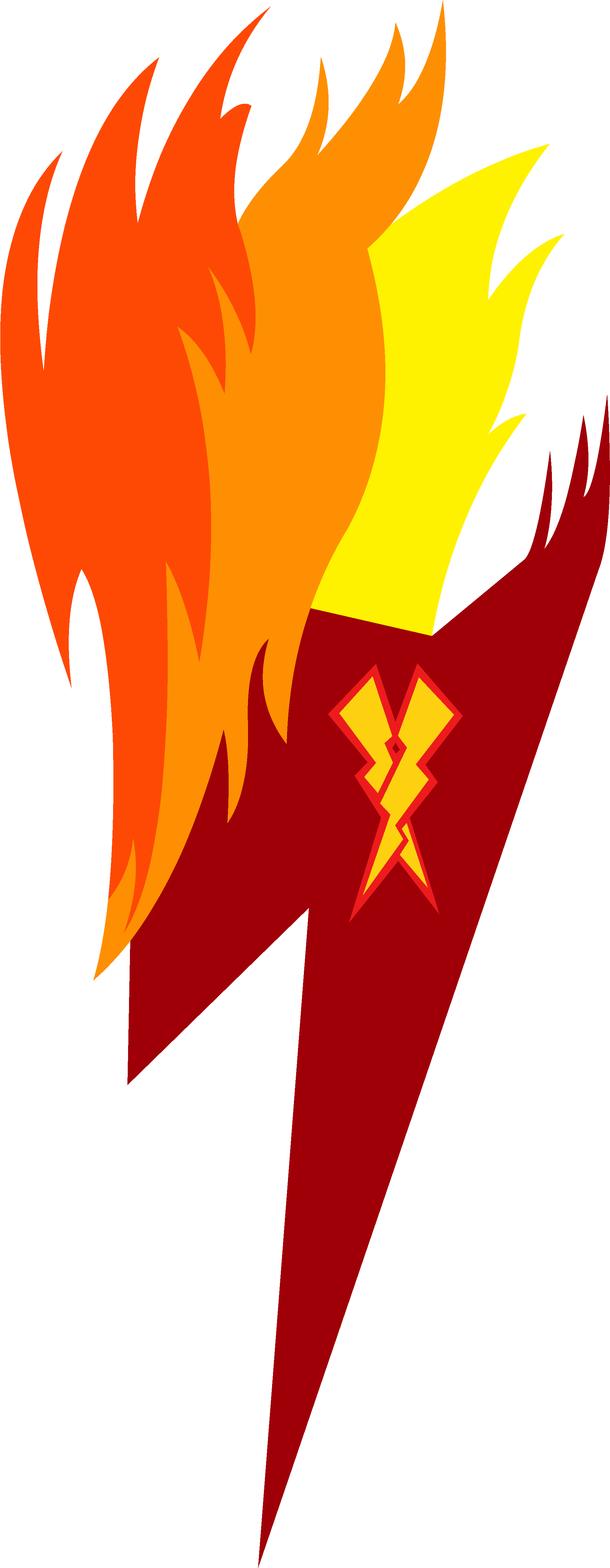 Flamerunner - Mlp Red Lightning Bolt Cutie Mark (2300x5150)