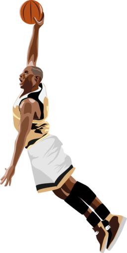 Basketball - Border - Clip - Art - Nba Slam Dunk Png (256x508)