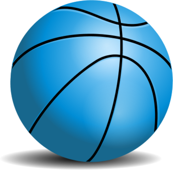 Basketball Clipart - Blue Basketball Png (600x592)