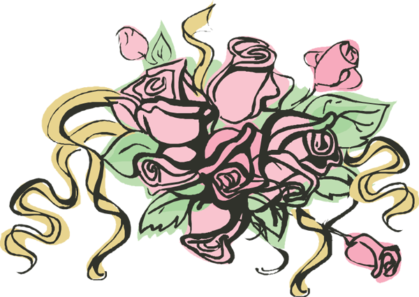 Grab This Free Birds With Ribbon And Rings Wedding - Wedding (600x426)