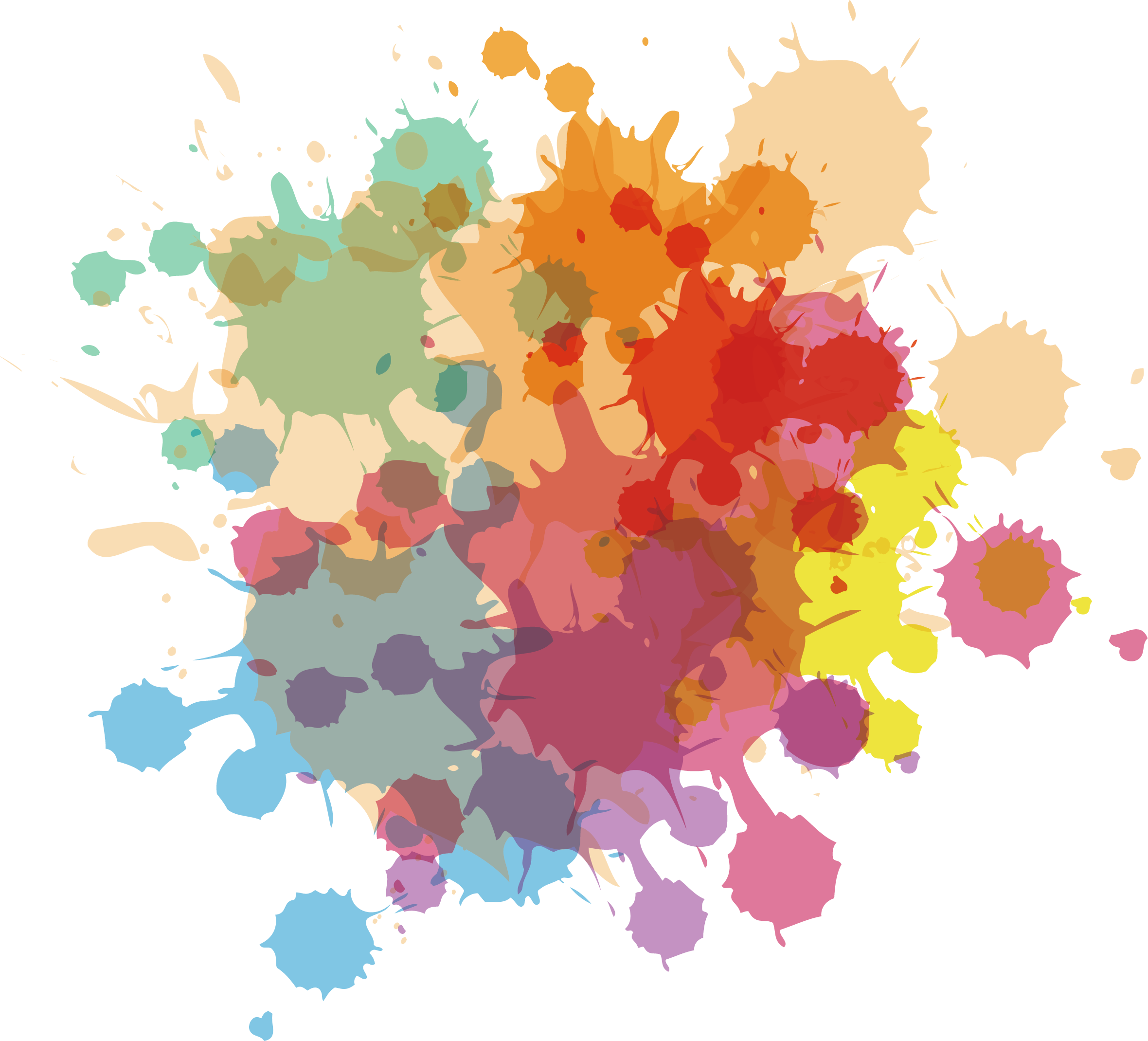Ink Watercolor Painting Euclidean Vector - Mancha De Tinta Spray (2360x2139)