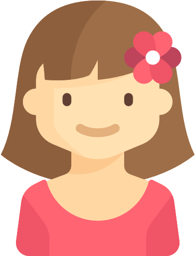 Girl Free Icon - Kids Flat Icon (512x512)