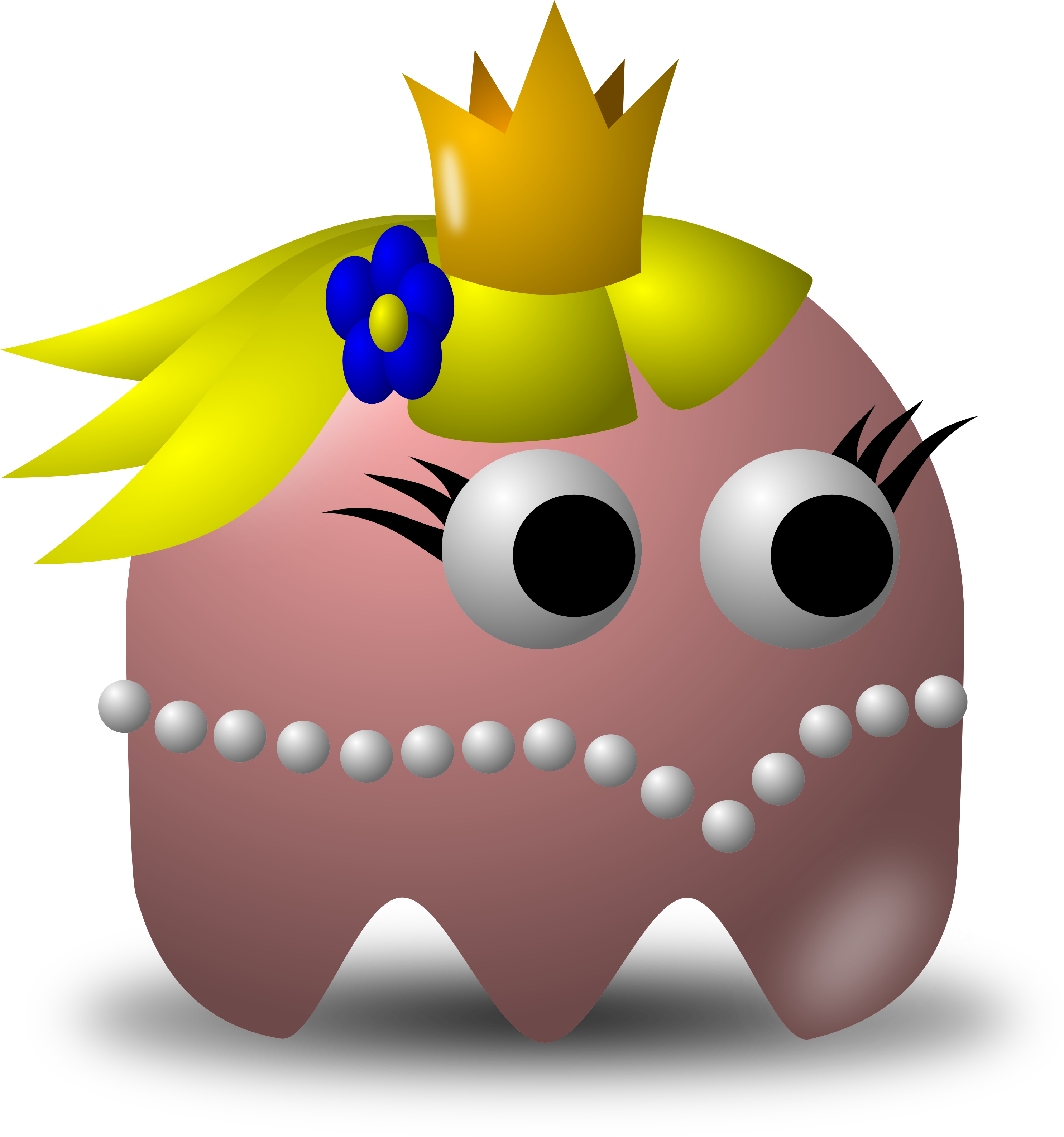 Princess Avatar Character Wearing Gold Crown - Princess Clip Art (2998x3200)