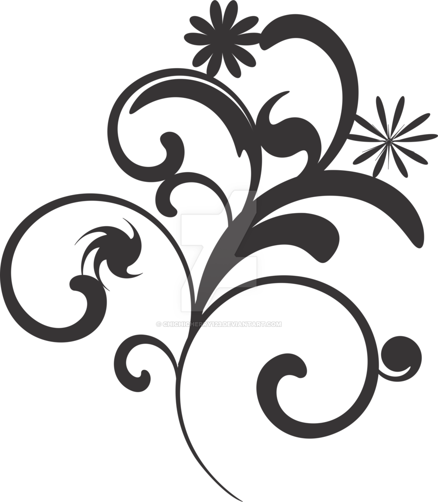 Flower Vector Black And White Png - Black And White Flower Vector Background  - (900x1032) Png Clipart Download, image size:900x1032