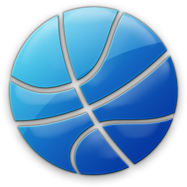 Blue And White Basketball Ball Clipart - Basketball (420x420)