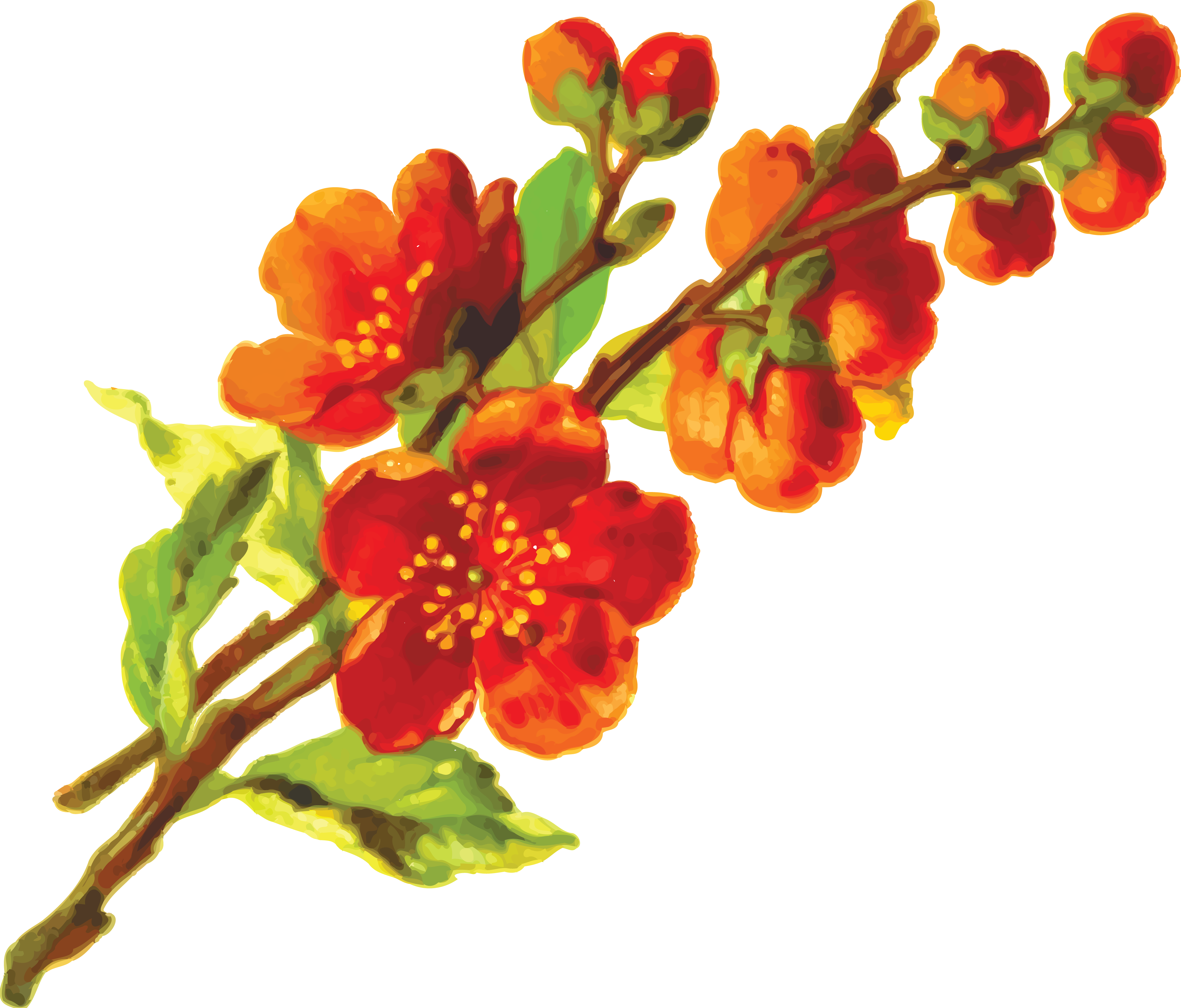 Free Clipart Of A Flowering Plant - Yoga Morganna Flower Bamboo Natural Rug Housewarming (4000x3415)