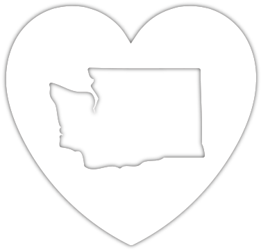 Washington Heart Diecut Sticker - Car - Aloha Washington - Hawaiian Islands In Washington (432x432)