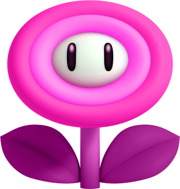 Purple Flower Clipart Purple Object - Fire Flower Transparent (367x385)