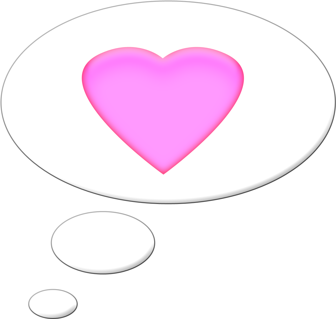 Pink Speech Bubble Heart - Heart (1531x1297)