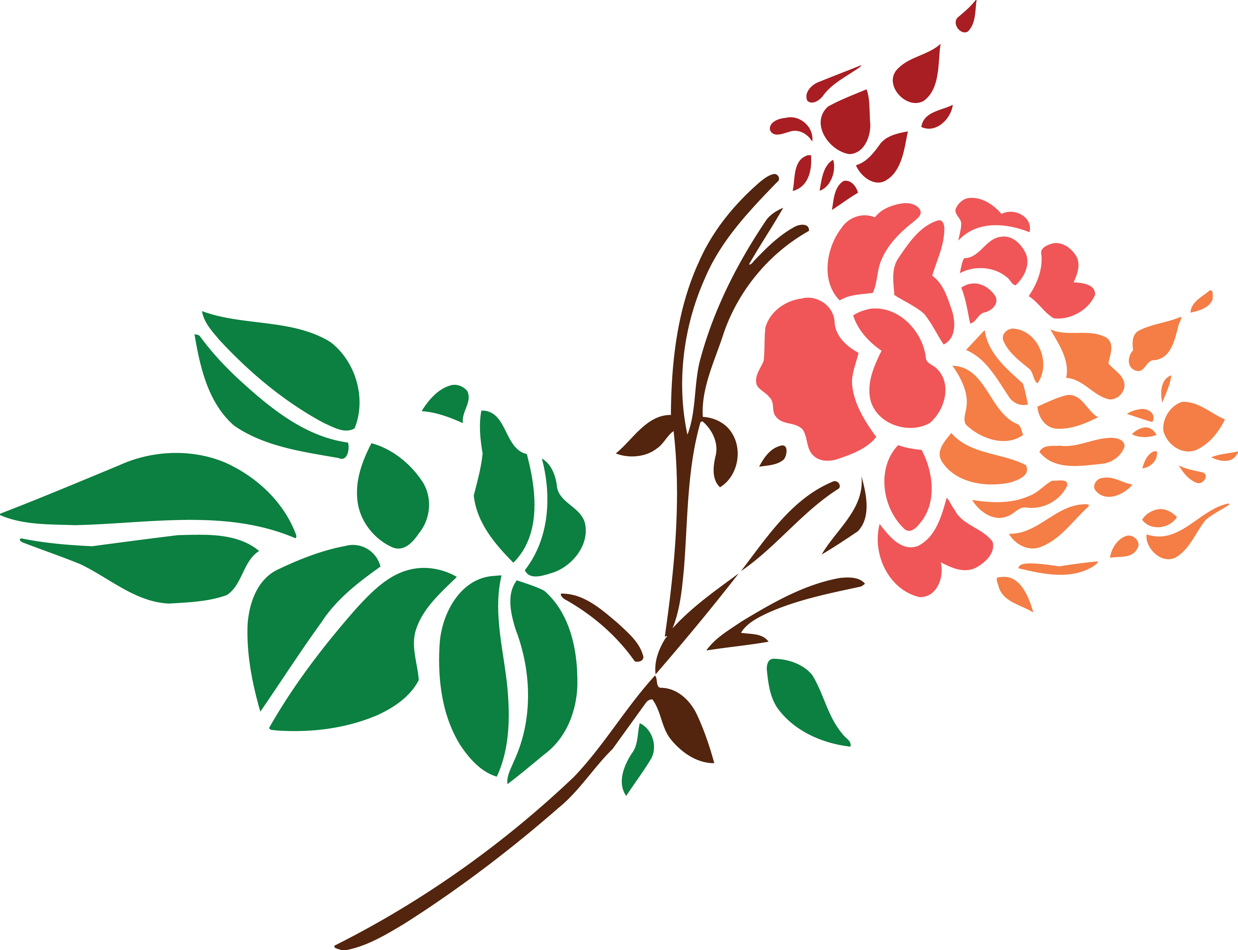Free Clipart Of A Stem Of Roses - Portable Network Graphics (4000x3071)