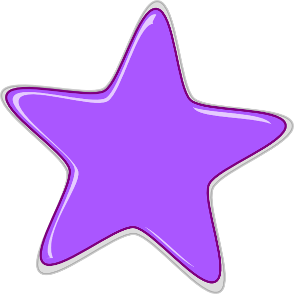 Purple Star Clipart (594x595)