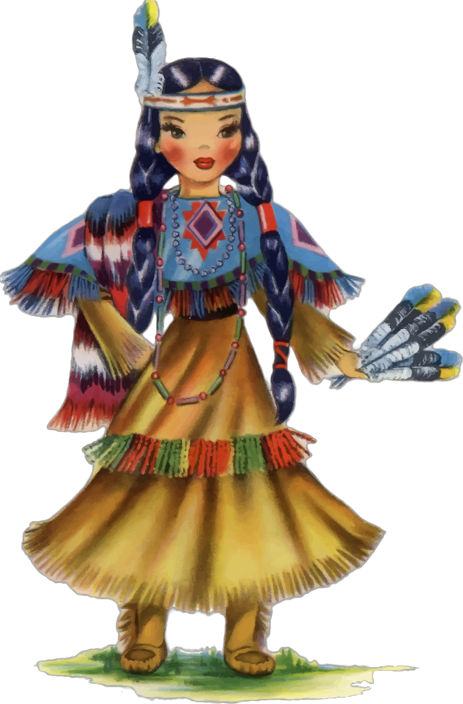 Vintage Native American Doll - Vintage Native American Doll (1579x2399)