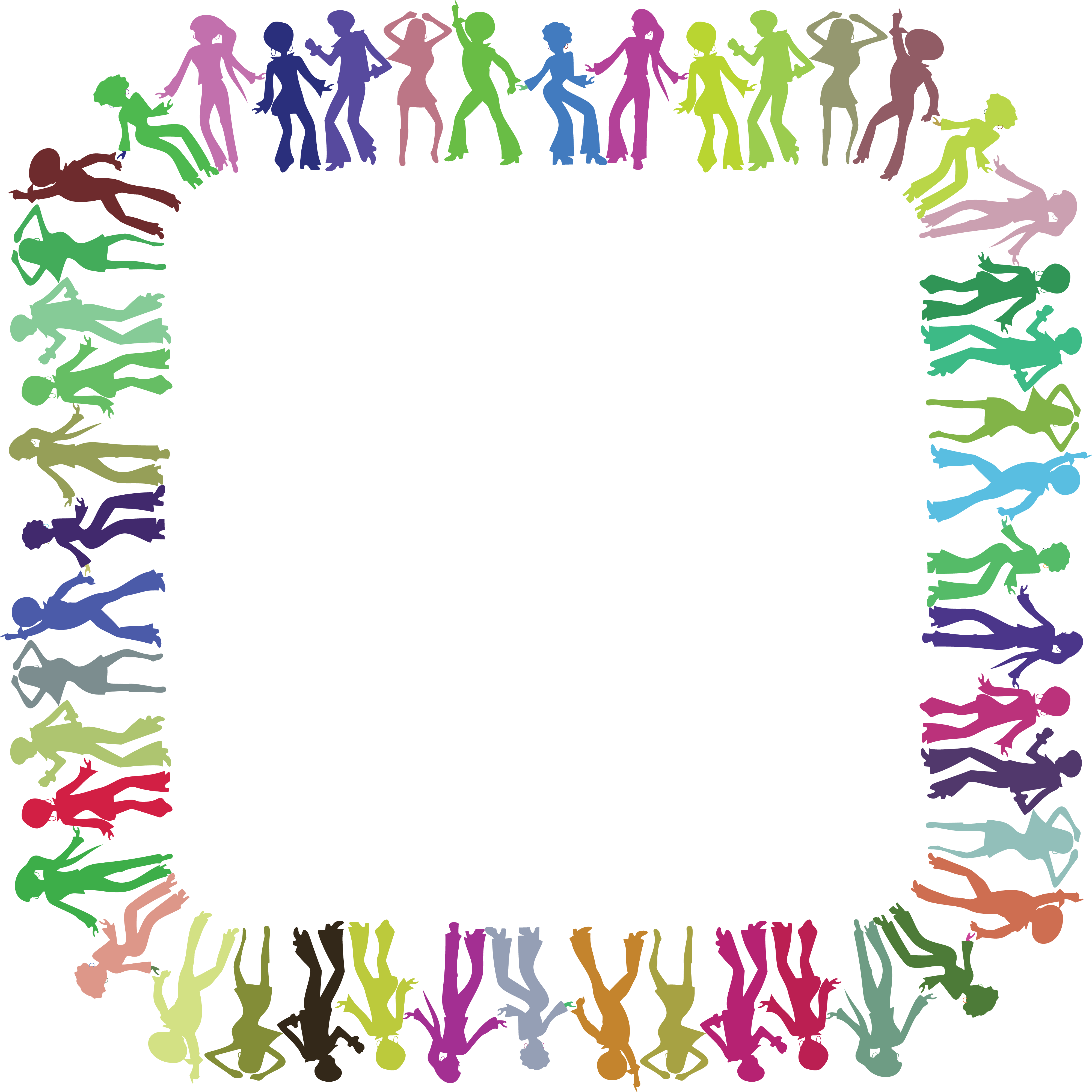 Free Clipart Of A Square Border Frame Of Colorful Disco - ! Samsung Galaxy S8 Case (4000x4000)