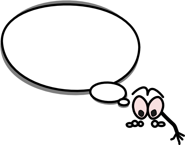 Free Vector Bulle Droite Montre Bas Clip Art - Question Bulle (600x470)