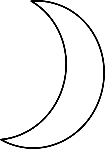 Crescent Moon Clip Art - Clip Art (420x593)