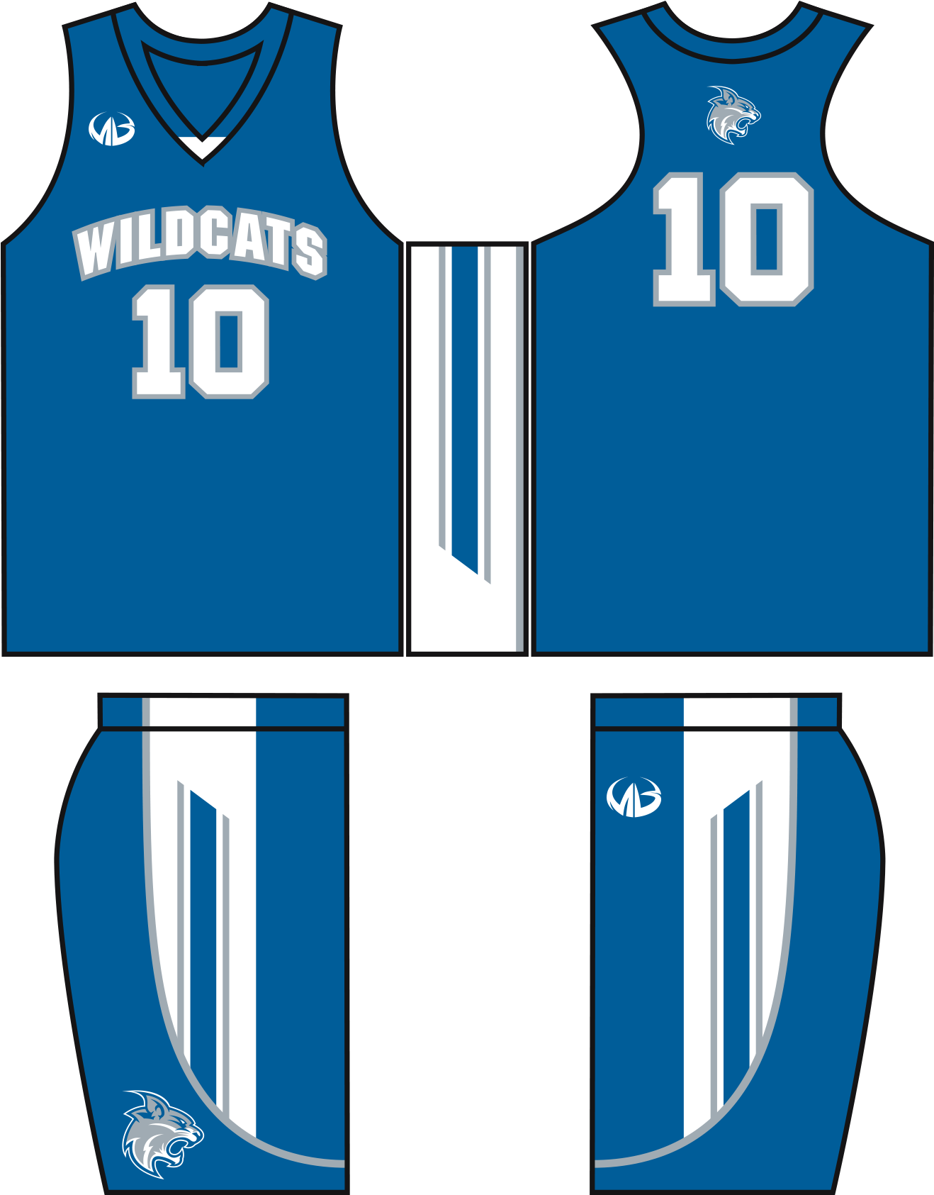 Basketball Jersey Design Template - Basketball Uniform (1500x1700)