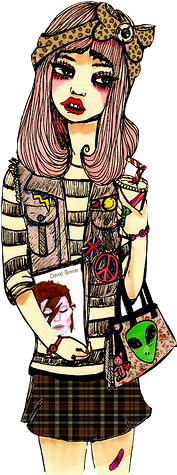 Vintage Girl Png 69 By Ananurputeri - Png Vintage Girl (373x500)
