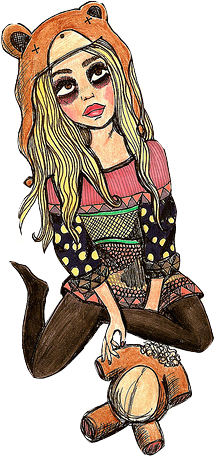 Vintage Girl Png 58 By Ananurputeri - Illustration (392x500)