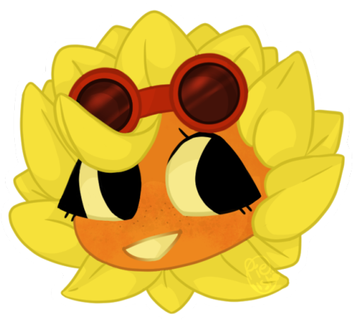The One And Only - Pvz Heroes Solar Flare Head (500x468)